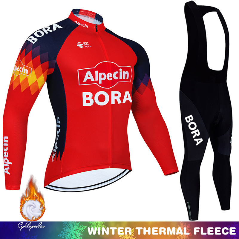 Mountain Biking Outfit - Winter Thermal Fleece Cycling Jersey Men's