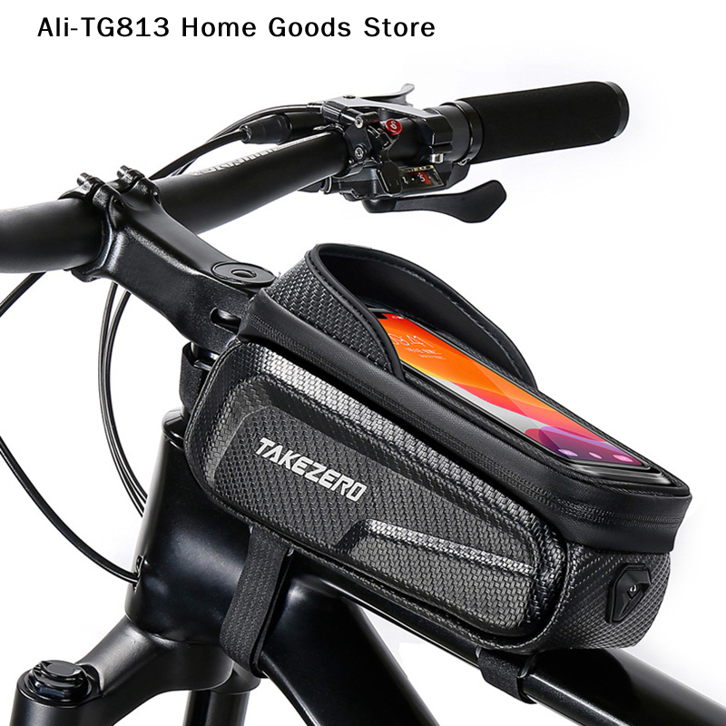 Mountain Biking History - [TG813]Bicycle Bag Front Tube Touch Screen