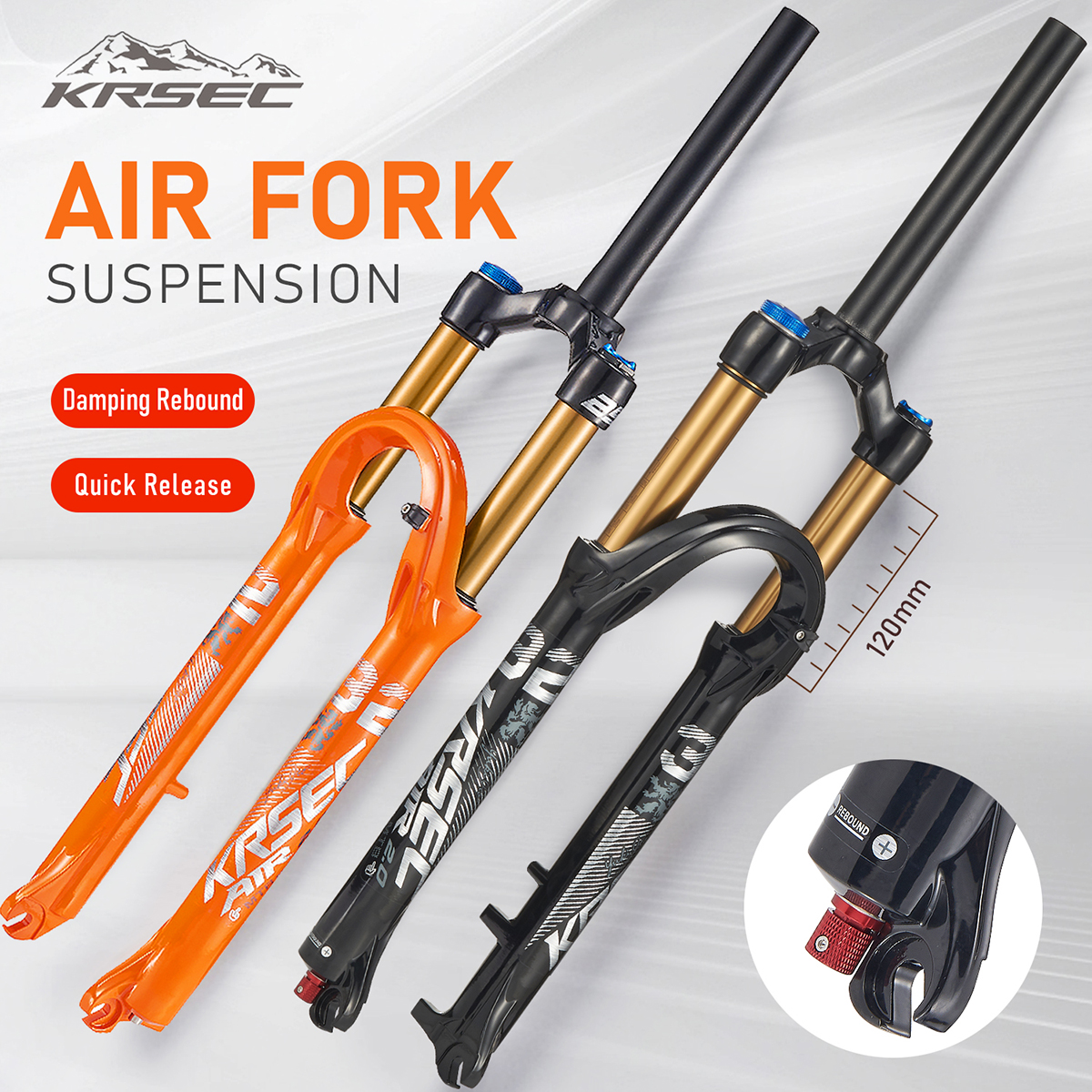 Mtb Fork Air - KRSEC MTB Bicycle Suspension Forks Magnesium