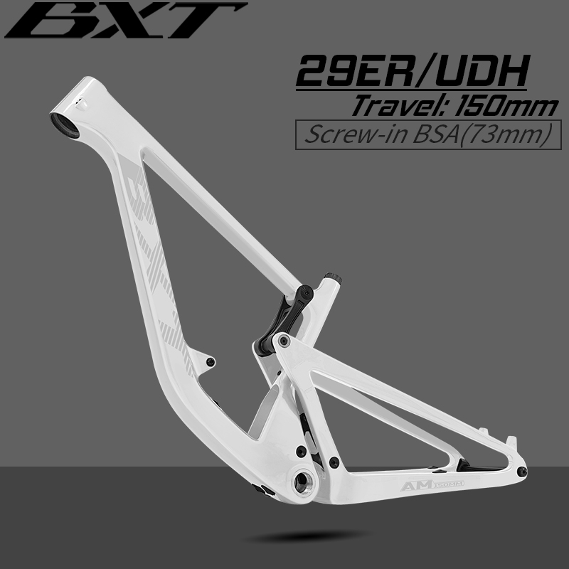 Mountain Biking Jumps - BXT-117 Carbon Suspension Bicycle Frame 29er