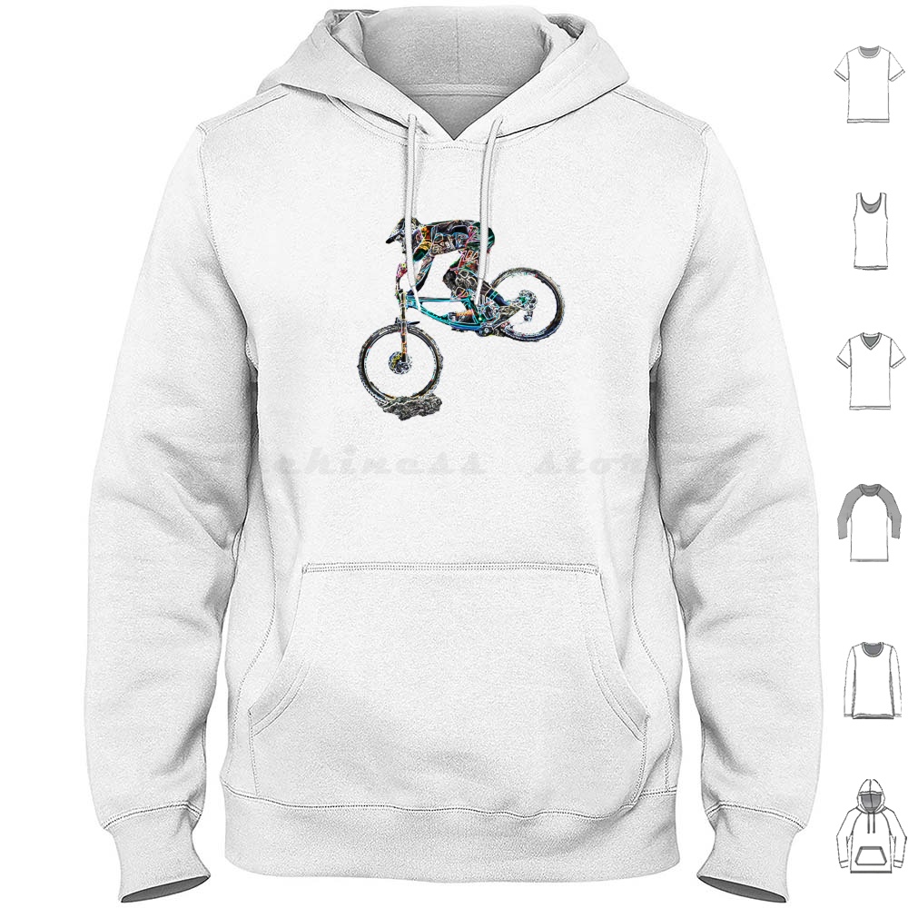 Mountain Biking Jumps - Downhill Mountain Biking Hoodies Long Sleeve