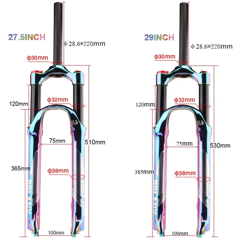 Rainbow 27.5/ 29er Suspension  – обзор и цена Mtb Fork Air