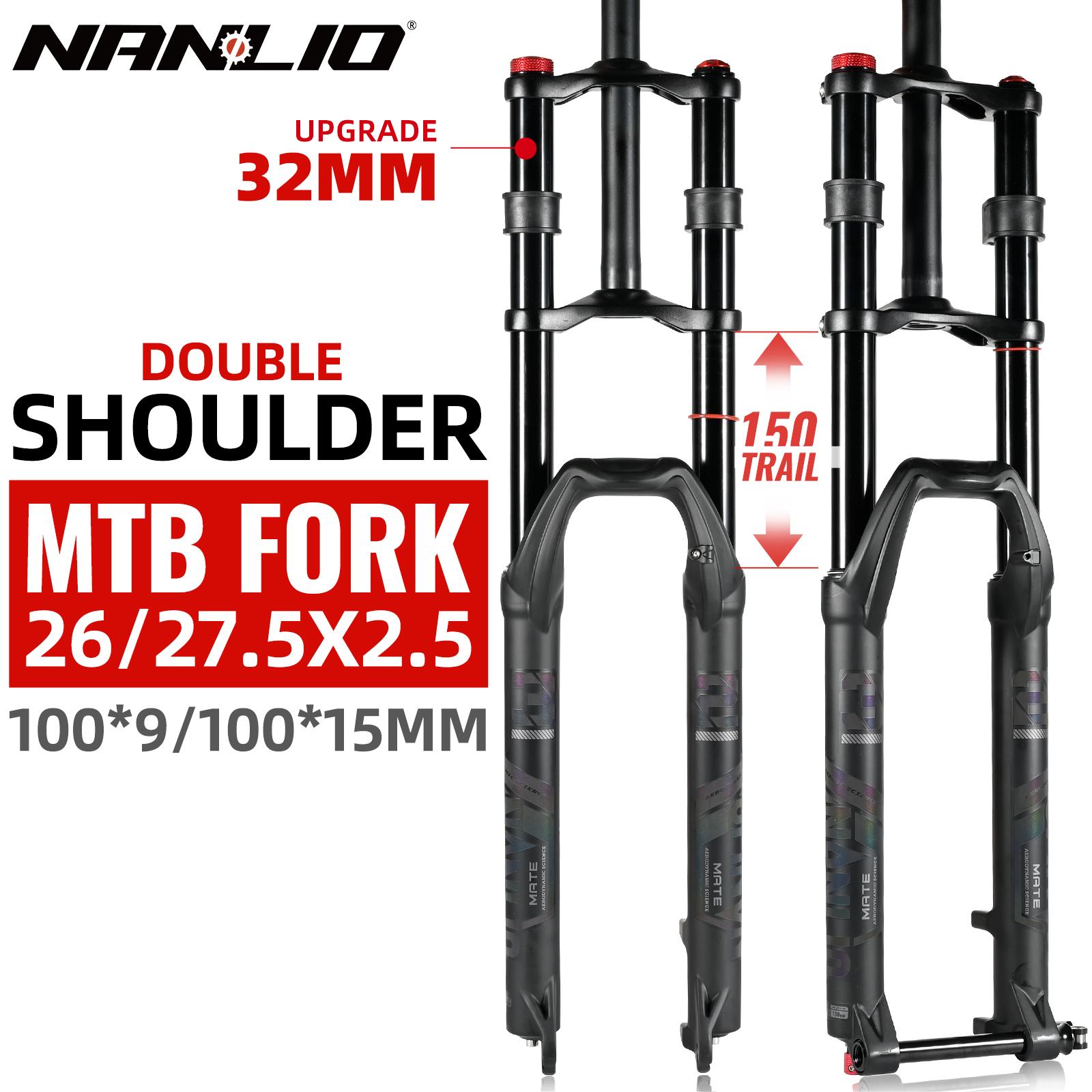 NanLio Double Shoulder Snow Fr – обзор и цена Mtb Fork Air