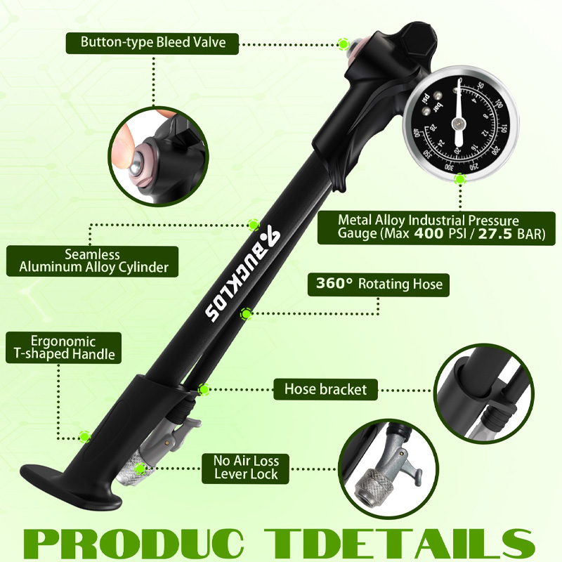 BUCKLOS Bicycle Air Fork Pump  – обзор и цена Mtb Fork Air