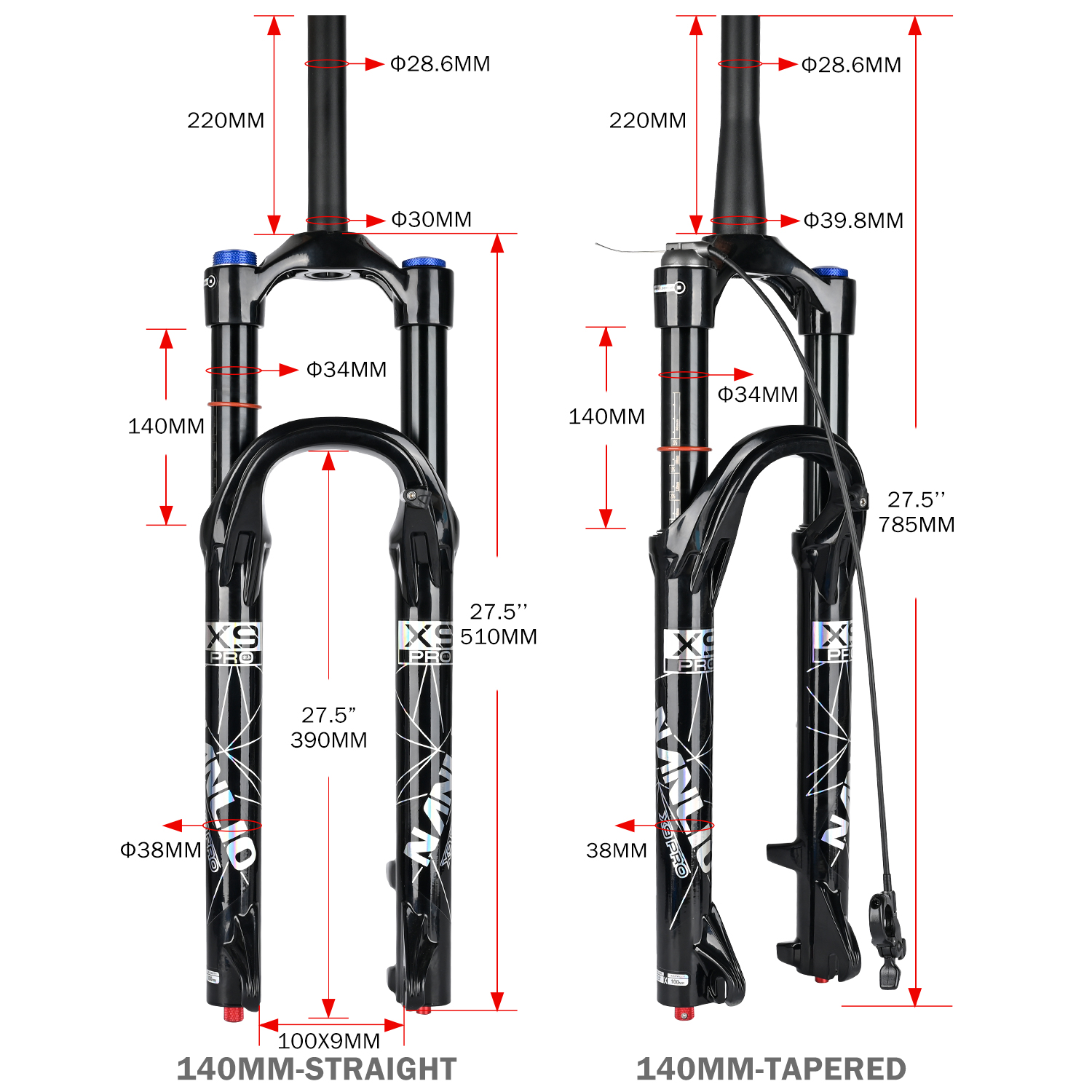 Nanlio X9PRO BK MTB Air Suspen – обзор и цена Mtb Fork Air