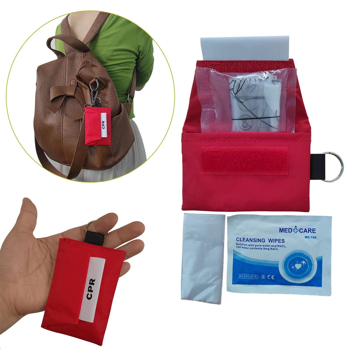 3 pcs CPR Face shield Key Chai – обзор и цена Mountain Biking First Aid Kit