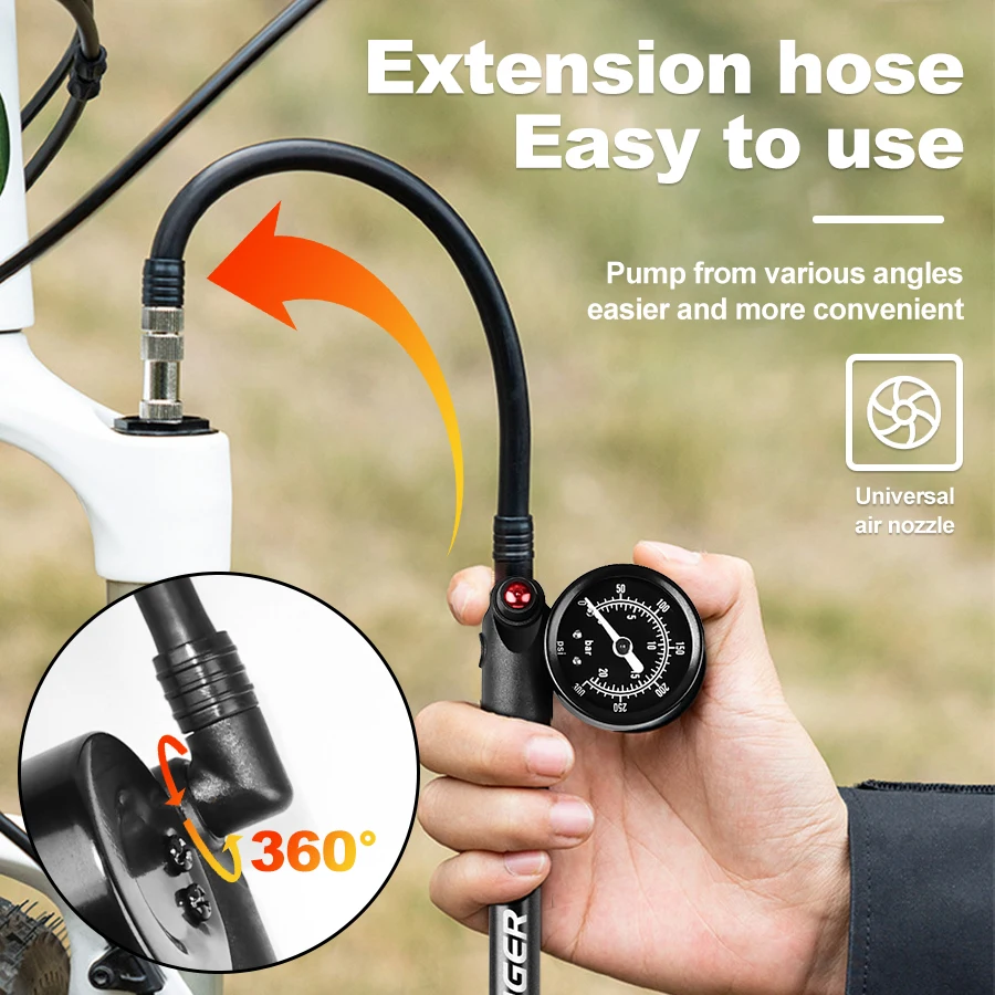X-TIGER 300psi Bicycle Air Pum – обзор и цена Mtb Fork Air