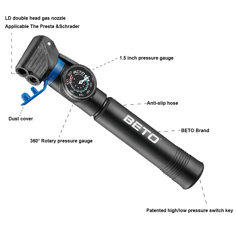BETO Bicycle Pump Mini Hand Pu – обзор и цена Mtb Fork Air