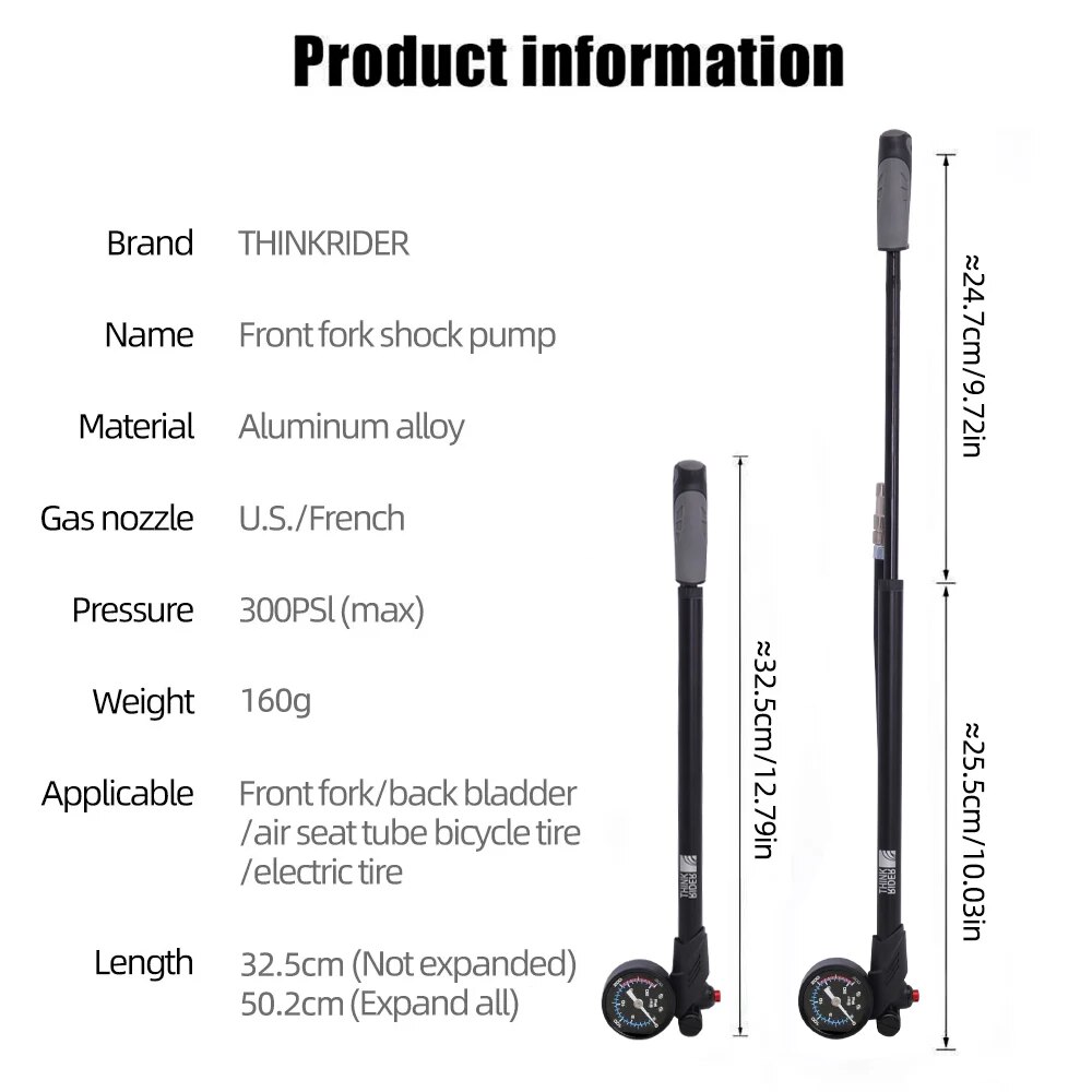 ThinkRider Portable High-press – обзор и цена Mtb Fork Air